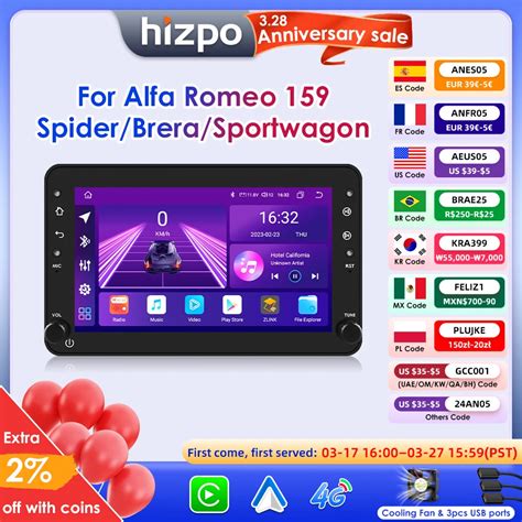 Hizpo Android Auto Radio For Alfa Romeo Brera Spider Sportwagon