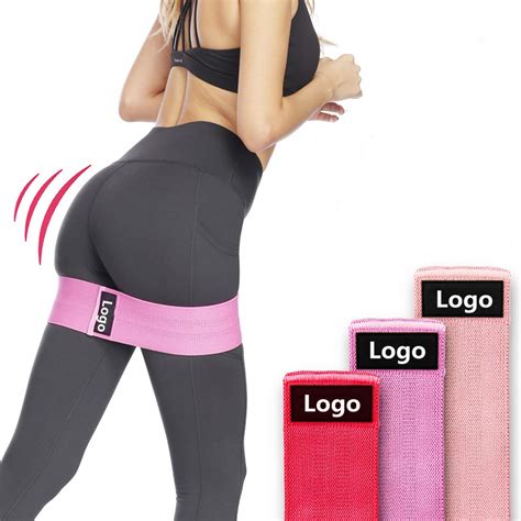 Fabric Thick Hip Circle Booty Resistance Loop Bands For Body Exercise