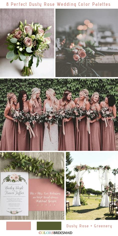 8 Perfect Dusty Rose Wedding Color Palettes For 2019 Colorsbridesmaid