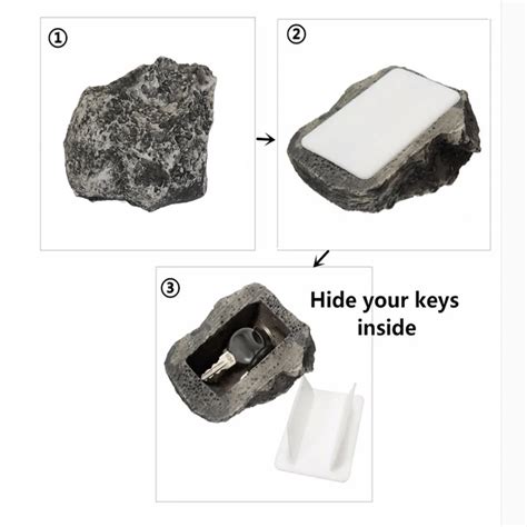 New Safe Home Key Box Rock Hidden Hide In Stone Security Safe Storage