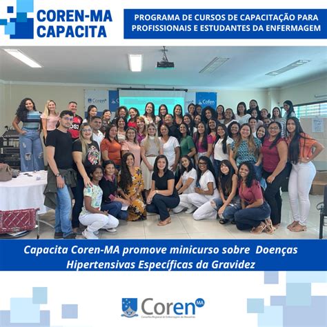 Capacita Coren Ma Promove Minicurso Sobre Doen As Hipertensivas