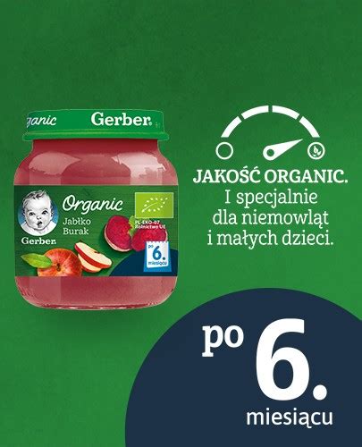 Nestlé Gerber Organic Jabłko burak po 6 miesiącu 125 g cena opinie