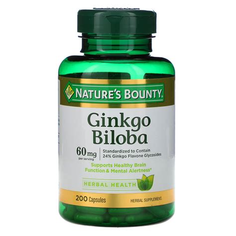 Nature S Bounty Ginkgo Biloba 60 Mg 200 Capsules IHerb