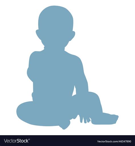 Baby silhouette Royalty Free Vector Image - VectorStock