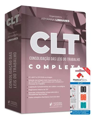 Livro Clt Consolidação Das Leis Do Trabalho Juspodivm Frete grátis