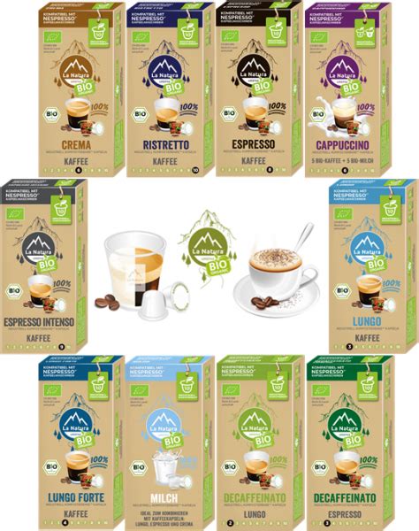 La Natura Lifestyle BIO Kaffee Geniesser Set 100 Kompostierbare