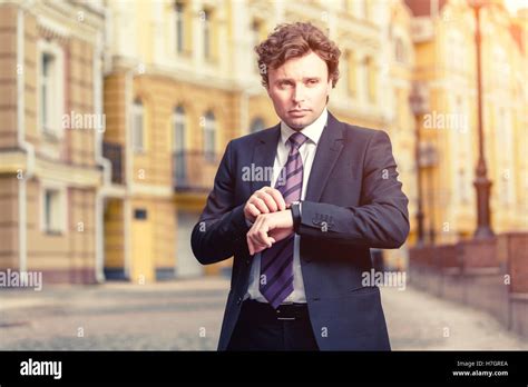 Handsome Mature Businessman Outdoor Stock Photo Alamy
