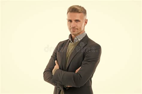 Mature Guy With Grey Hair And Bristle Smart Wise Experienced Teacher