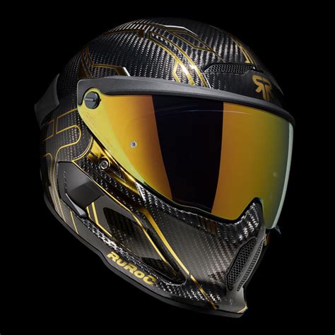 Ruroc Atlas 40 Track Titan Gold Full Face Bluetooth Motorcycle Helmet Ruroc