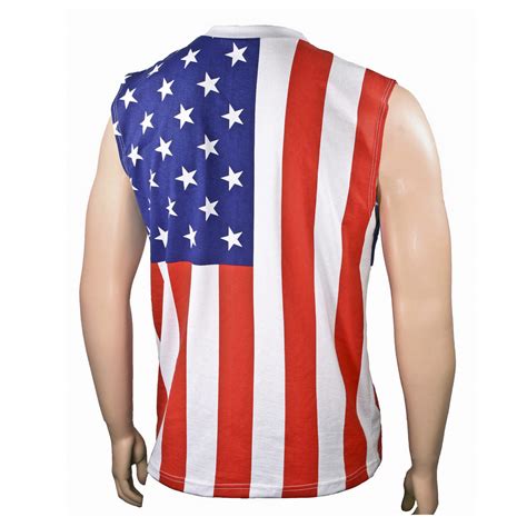 Adult Mens Usa American Flag Sleeveless Shirt Tank Top Tragicmountain