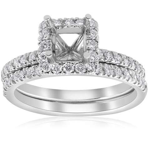 Pompeii 5 8ct Princess Cut Diamond Halo Engagement Ring Setting