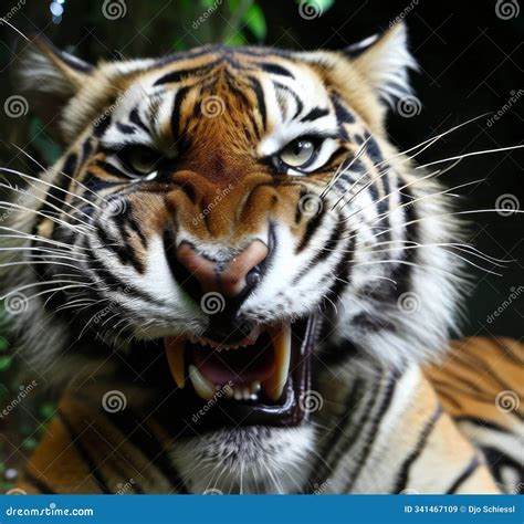 Sumatran Tiger Roar, Critically Endangered Species With Only Around 140