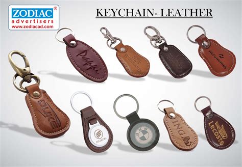 Branded Promotional Leather Keychain Leather Keychain Leather