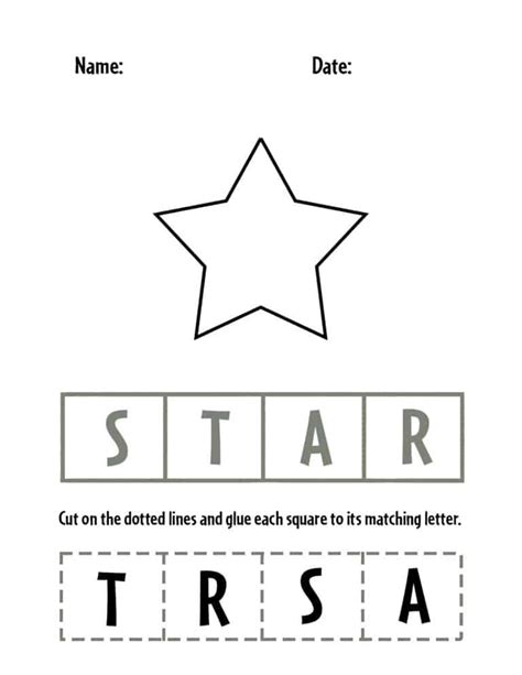 Free Star Worksheets For Preschool ⋆ The Hollydog Blog