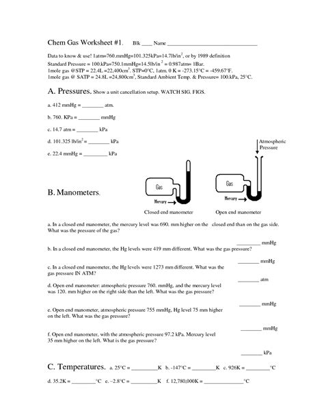 Worksheet Combined Gas Law And Ideal Gas Law