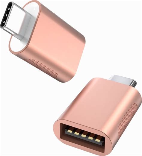 Nexibo X Usb C Naar Usb A Adapter Usb Gbps Ros Goud Bol