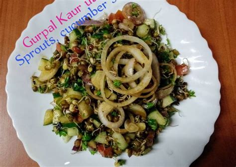 Sprouts Cucumber Salad 🥗 Recipe By Gurpal Kaur Ubhi Cookpad