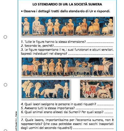 Lo Stendardo Di Ur La Societ Sumera Giunti Scuola