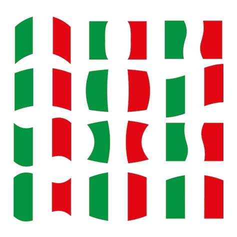 Premium Vector Many Different Styles Of Flag For Italy