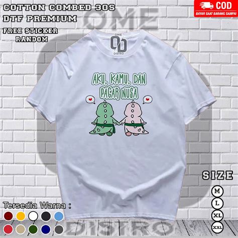 Jual BAJU KAOS PAGAR NUSA AKU KAMU DAN PAGARNUSA KAOS DINO LUCU