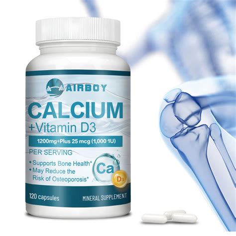 Calcium 1200 mg + Vitamin D3 25 mcg - Sumusuporta ang Vitamin Capsules ...