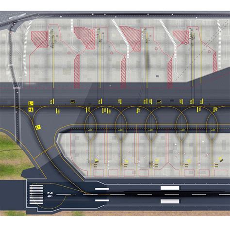 Model Airport Layout Sheet Apron 400 And 1 500 Runway Sections Accs