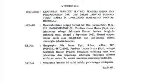 Beredar Surat Presiden Tunjuk Isnan Fajri Sebagai Sekda Provinsi