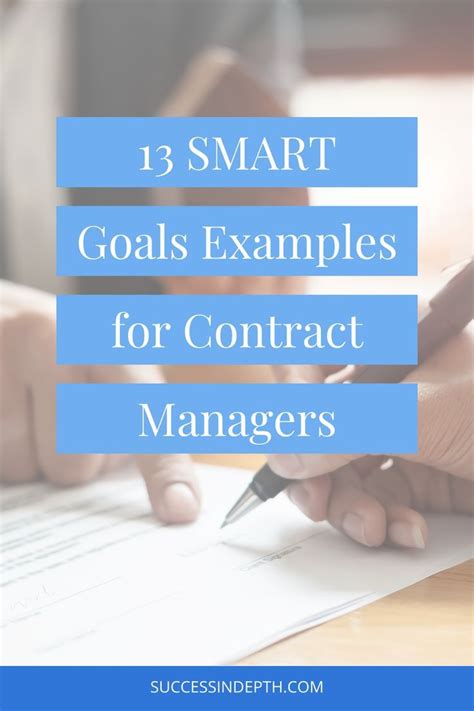 13 Smart Goals Examples For Contract Managers Smart Goals Smart Goals Examples Goal Examples