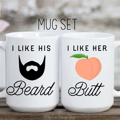 I Like His Beard I Like Her Butt Mr And Mrs Mugs His And Etsy