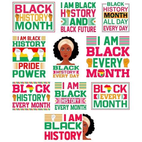 Premium Vector Black History Month Tshirt Design Bundle