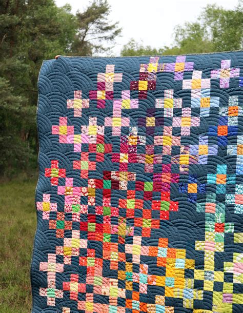 Rainbow Over Head quilt — Stitched in Color