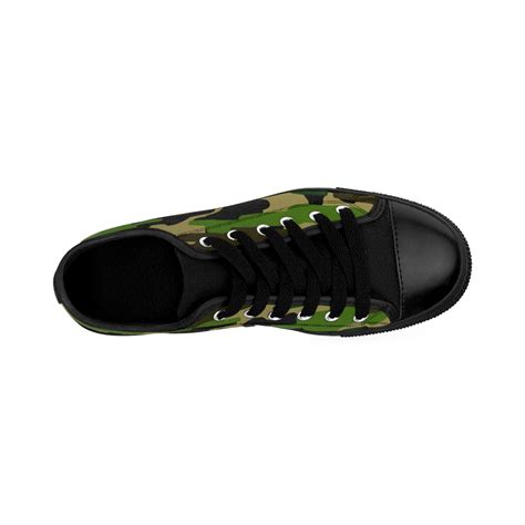 Green Camo Mens Sneakers Camouflage Military Army Running Low Top