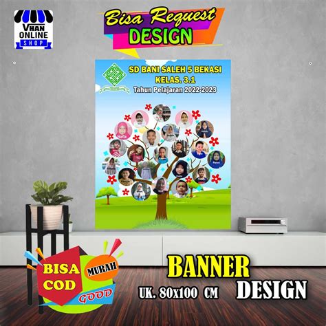 Jual Spanduk Banner Pohon Literasi Dengan Custom Poto Pohon Cita Cita