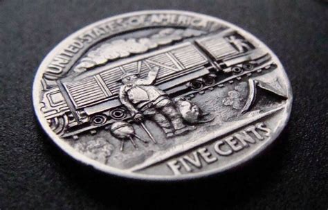 'Staying Behind' Hobo nickel/coin carving | Hobo nickel, Hand engraving ...