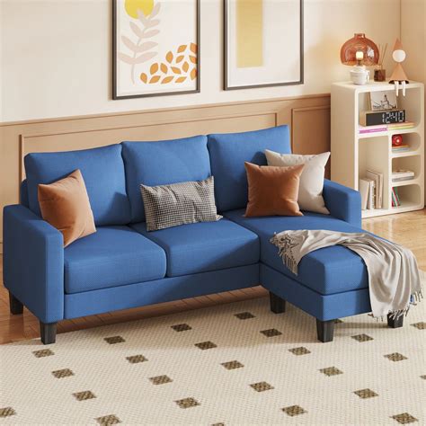 Homall Convertible Sectional Sofa Linen Fabric L Shaped Seat With