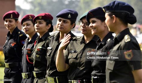 Indian Army Women Officers Pose For A Photograph On The Eve Of News