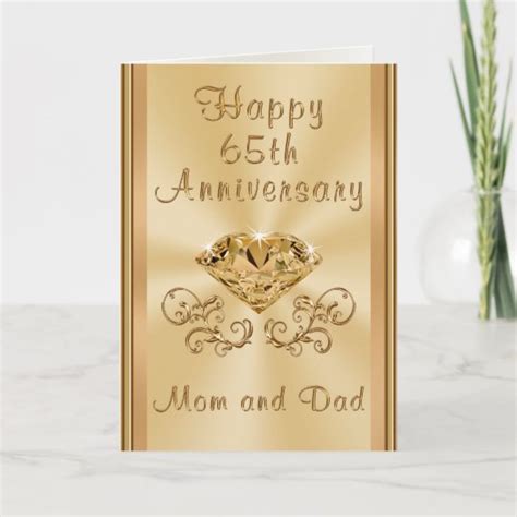 Personalized Happy 65th Wedding Anniversary Cards Zazzleca