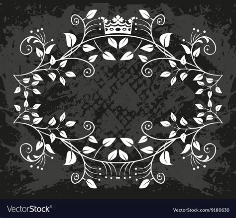 Decorative frame with crown Royalty Free Vector Image