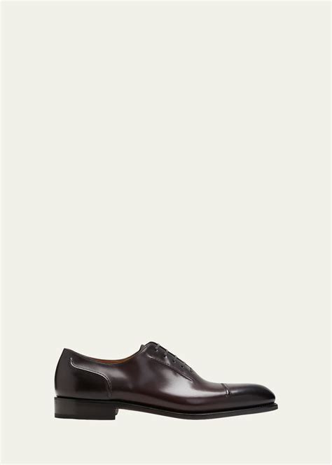 Ferragamo Men S Giave Cap Toe Leather Oxfords Bergdorf Goodman