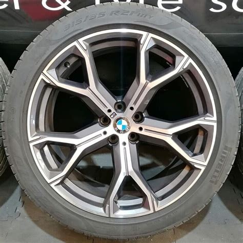 21 GENUINE BMW 741M X5 G05 ALLOY WHEELS AND TYRES 5x112 In