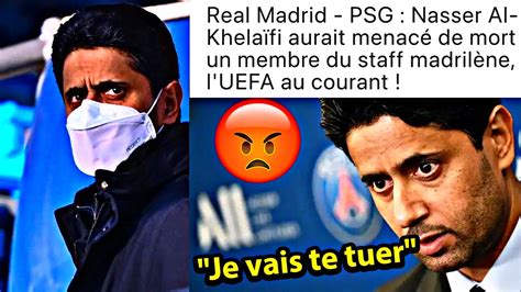 Psg Nasser Menace Un Membre Du Staff Du Real AprÈs Le Match 😂😂😂 Real