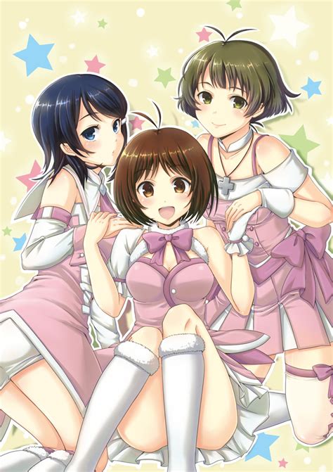 Akizuki Ryo Mizutani Eri And Hidaka Ai Idolmaster And 1 More Drawn