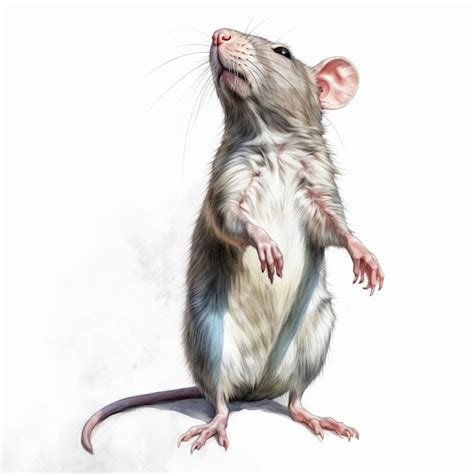 Premium Ai Image There Is A Drawing Of A Rat Standing On Its Hind