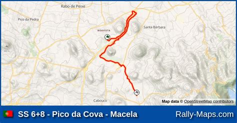 SS 6 8 Pico da Cova Macela stage map Além Mar Rali 2022 CAR