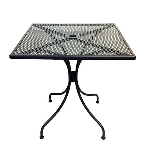 Outdoor Dining Height 28in Square Wrought Iron Table | Tables ...