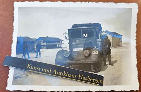 WK2 2WK FOTO Soldaten Wehrmacht DRK Fahrzeug Sanitätsdienst Rückseite