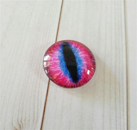 Eye Cabochon Round Glass Cabochon 25mm Flat Back Cabochon Etsy