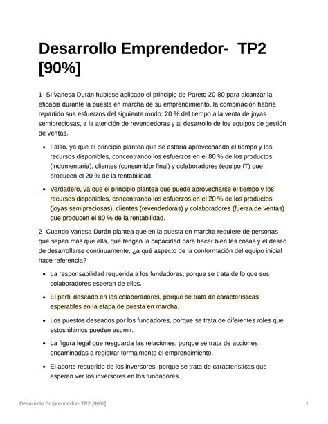 Desarrollo Emprendedor Tp Desarrollo Emprendedor Tp