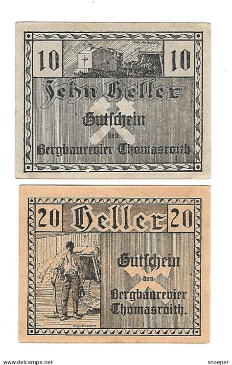 Oesterreich Austria Notgeld Thomasroith 10 20 Heller 1070 Rare Cat