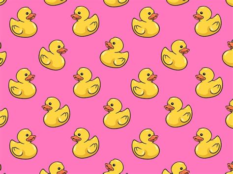 Premium Vector Rubber Duck Pattern